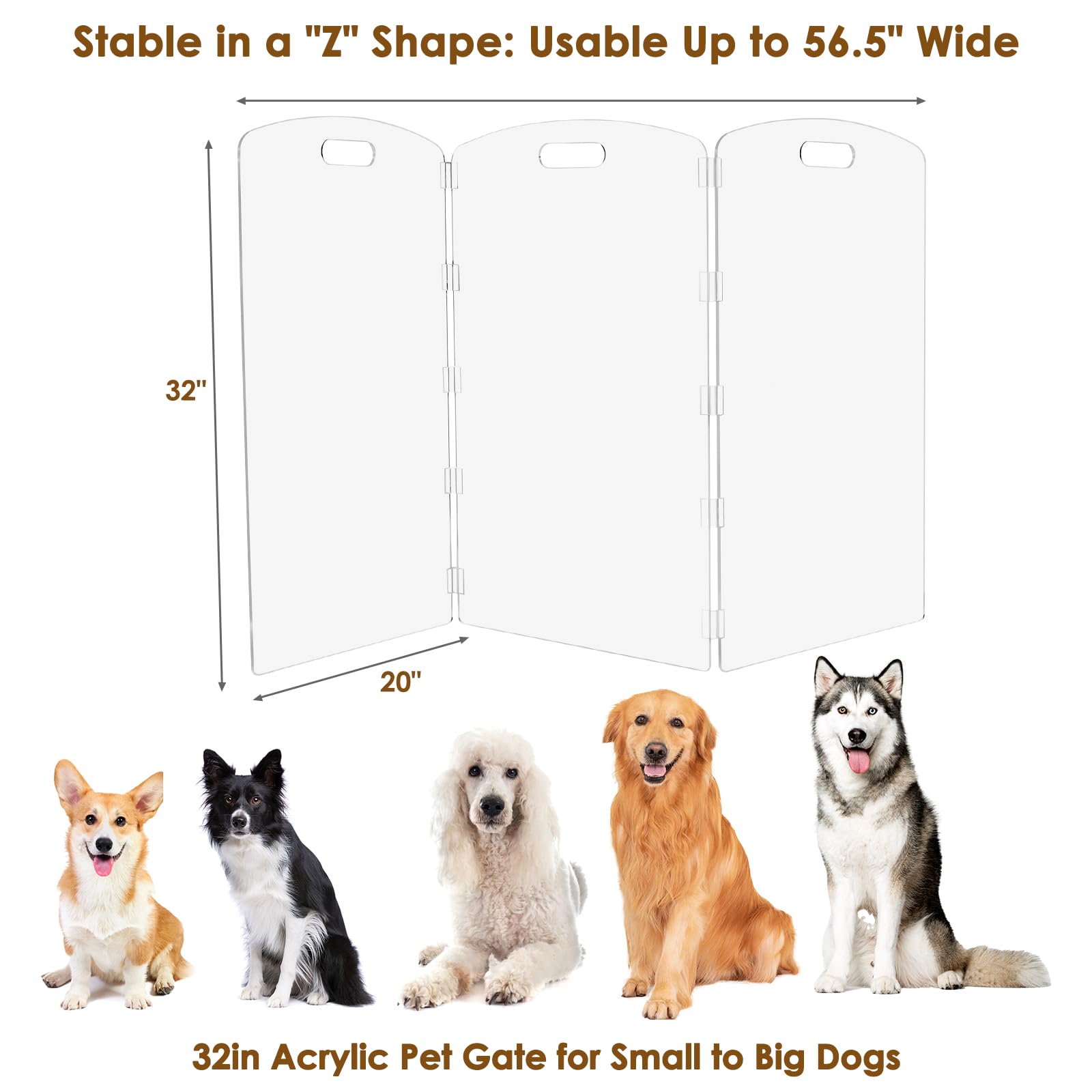 Feoyoho gate reinforced hinges indicate durable construction for daily use.