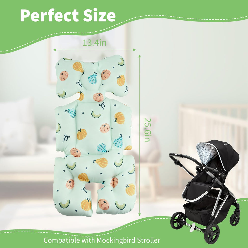 Fevbcnrj infant seat insert compatible with five-point harness for easy secure fit.