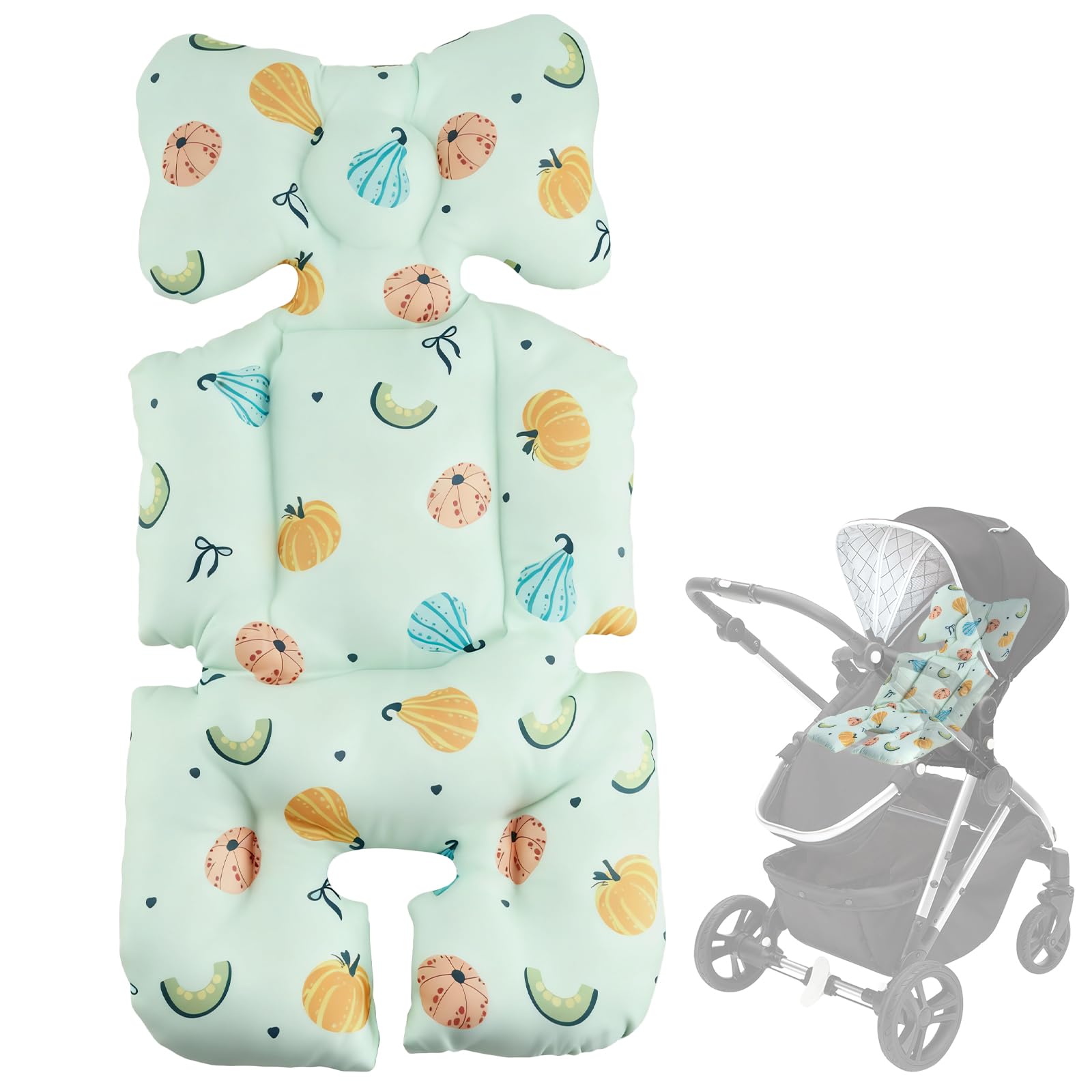 Fevbcnrj infant seat insert head support for secure, comfortable car rides.