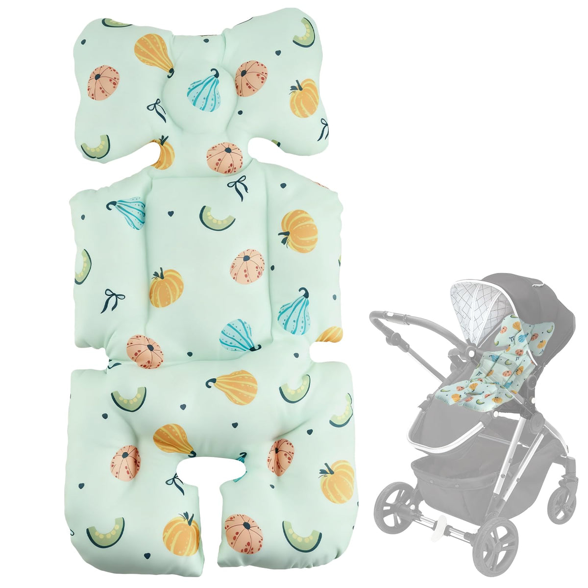 Fevbcnrj infant seat insert head support for secure, comfortable car rides.