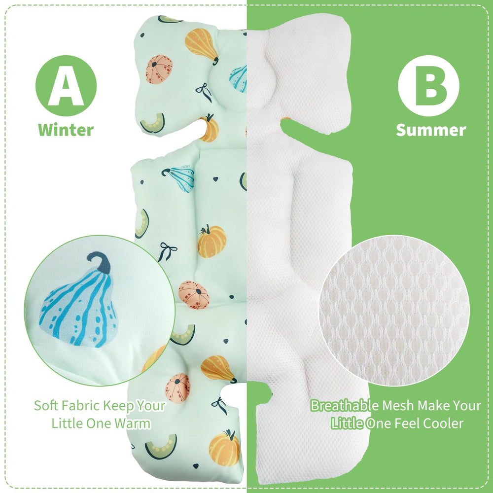 Fevbcnrj infant seat insert soft cushioning creates cozy, womb-like feel.