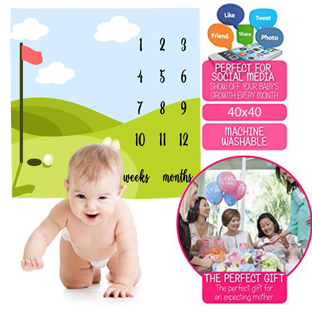 F-FUN SOUL milestone blanket makes a thoughtful baby shower gift.