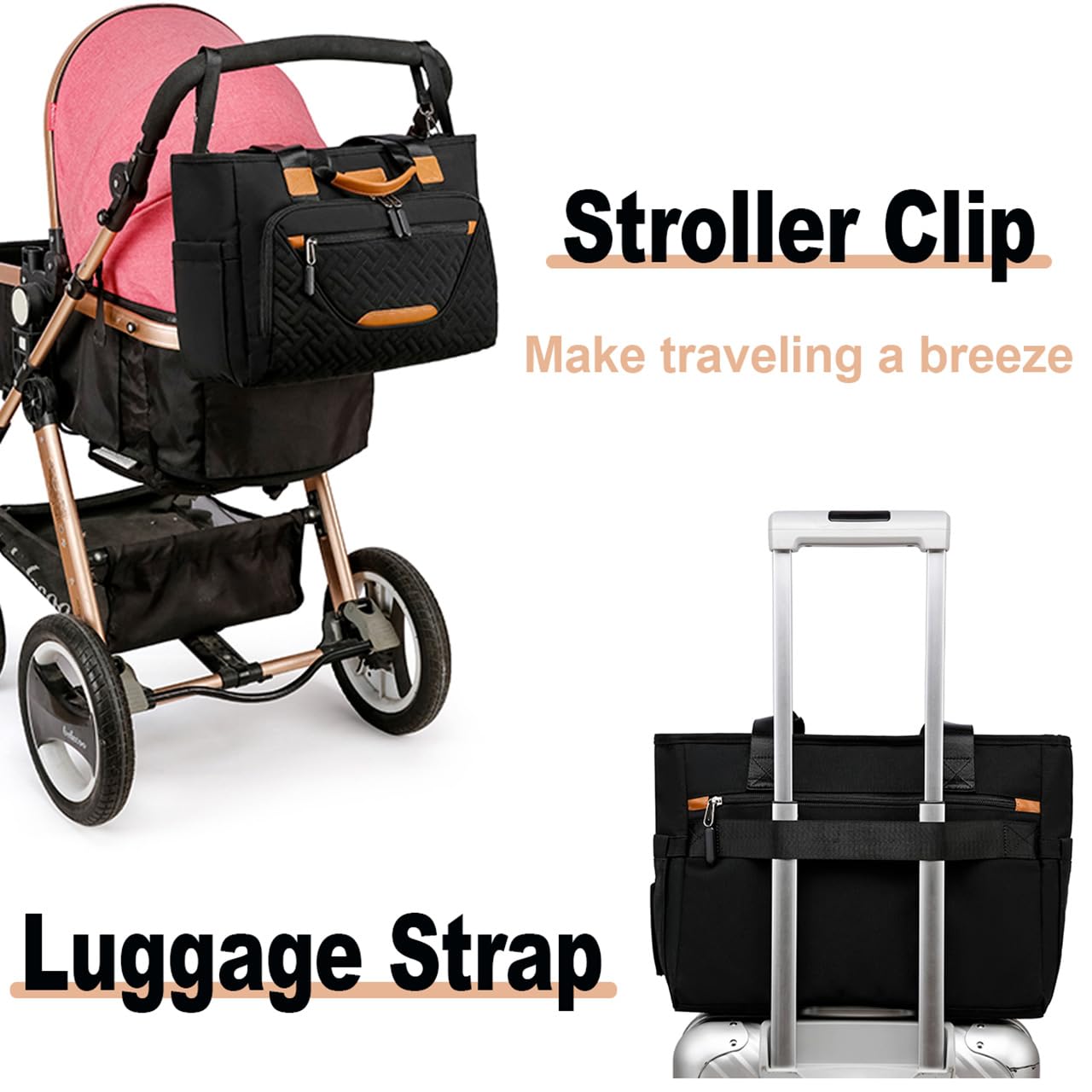 FHELAD tote with cushioned, padded shoulder straps for comfort.