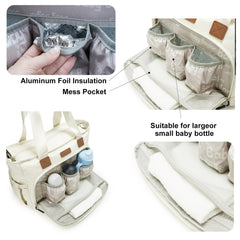 FHELAD beige tote with detachable strap for crossbody or hand use.