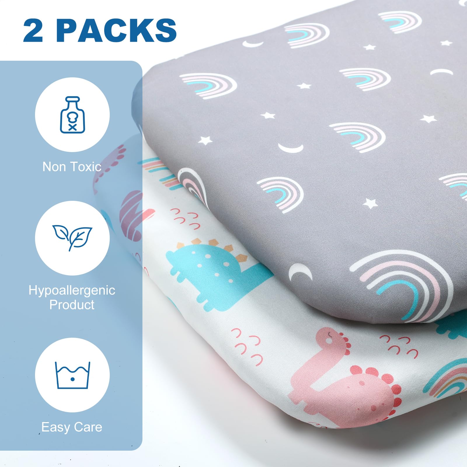 FHMJYH Bassinet Sheet rectangle oval fit demonstrates snug stretch-to-fit design