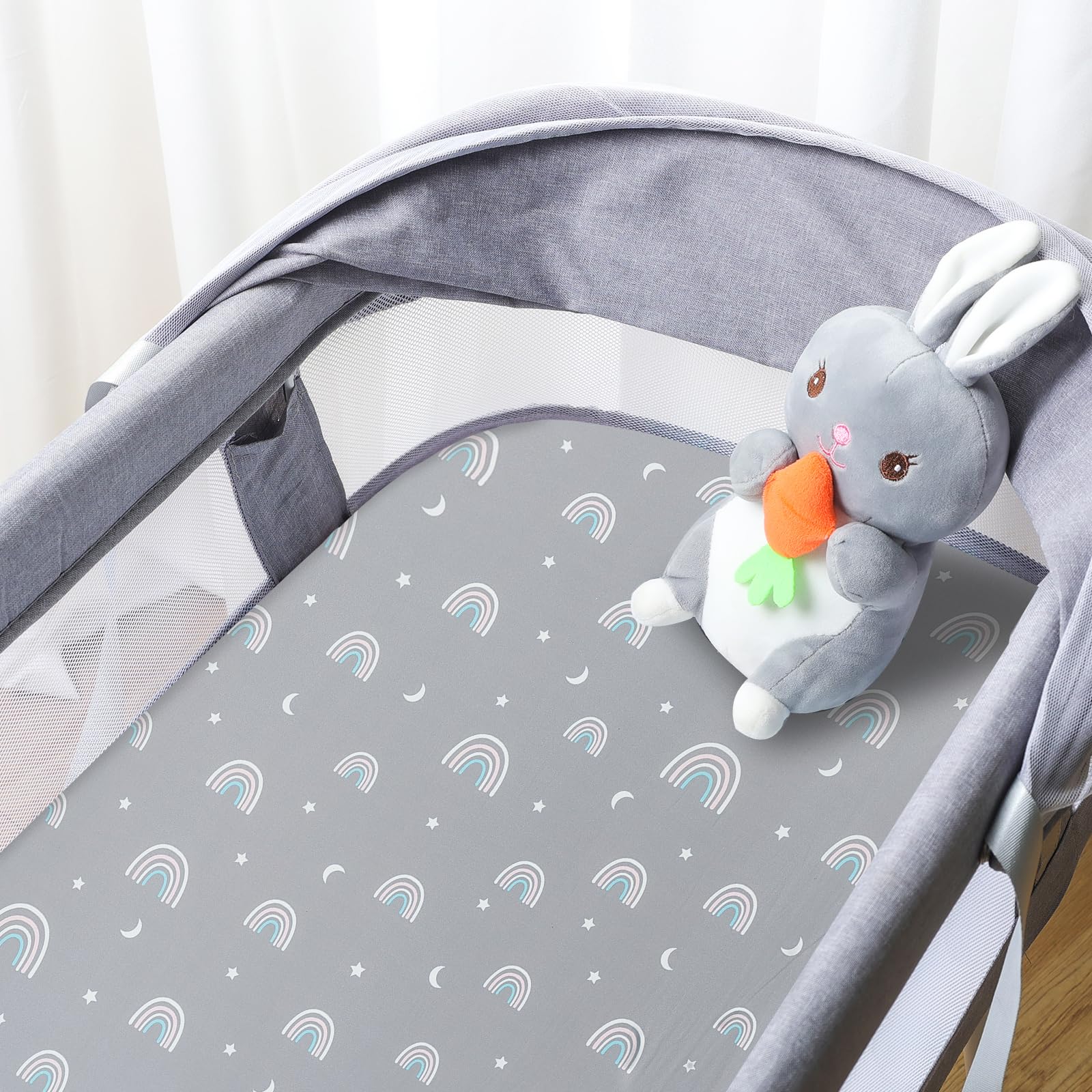 FHMJYH Bassinet Sheet soft comfort texture supports gentle touch