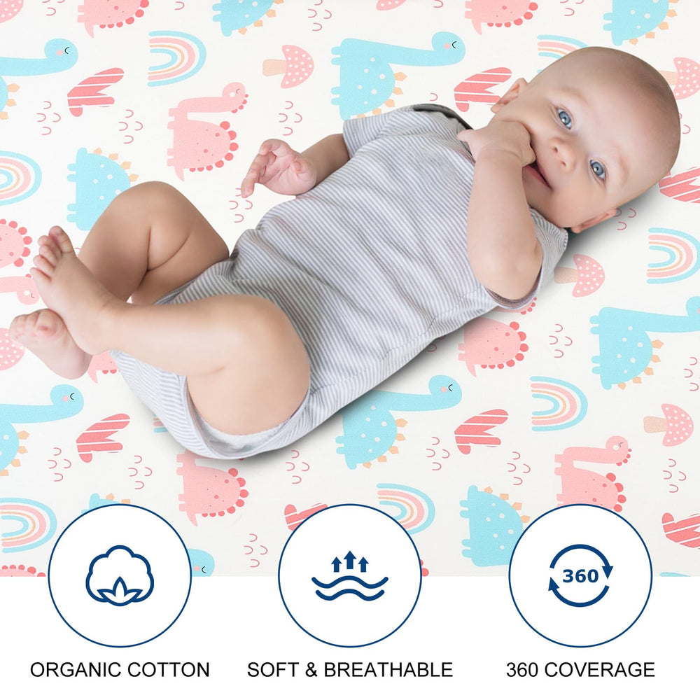FHMJYH Bassinet Sheet stretch-fit edges keep sheets securely in place