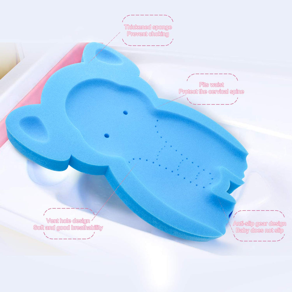 FIABC blue bath mat fits most sinks and tubs for convenience