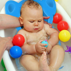 FIABC elephant blue bath mat foam cushion supports baby in tub