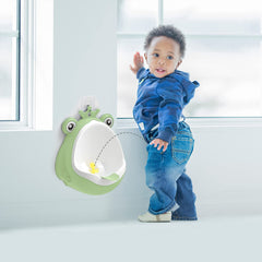 FIABC potty training urinal frog body demonstrates adjustable height for growing children