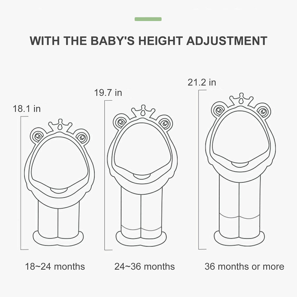 FIABC potty training urinal wall mount option saves floor space in small bathrooms