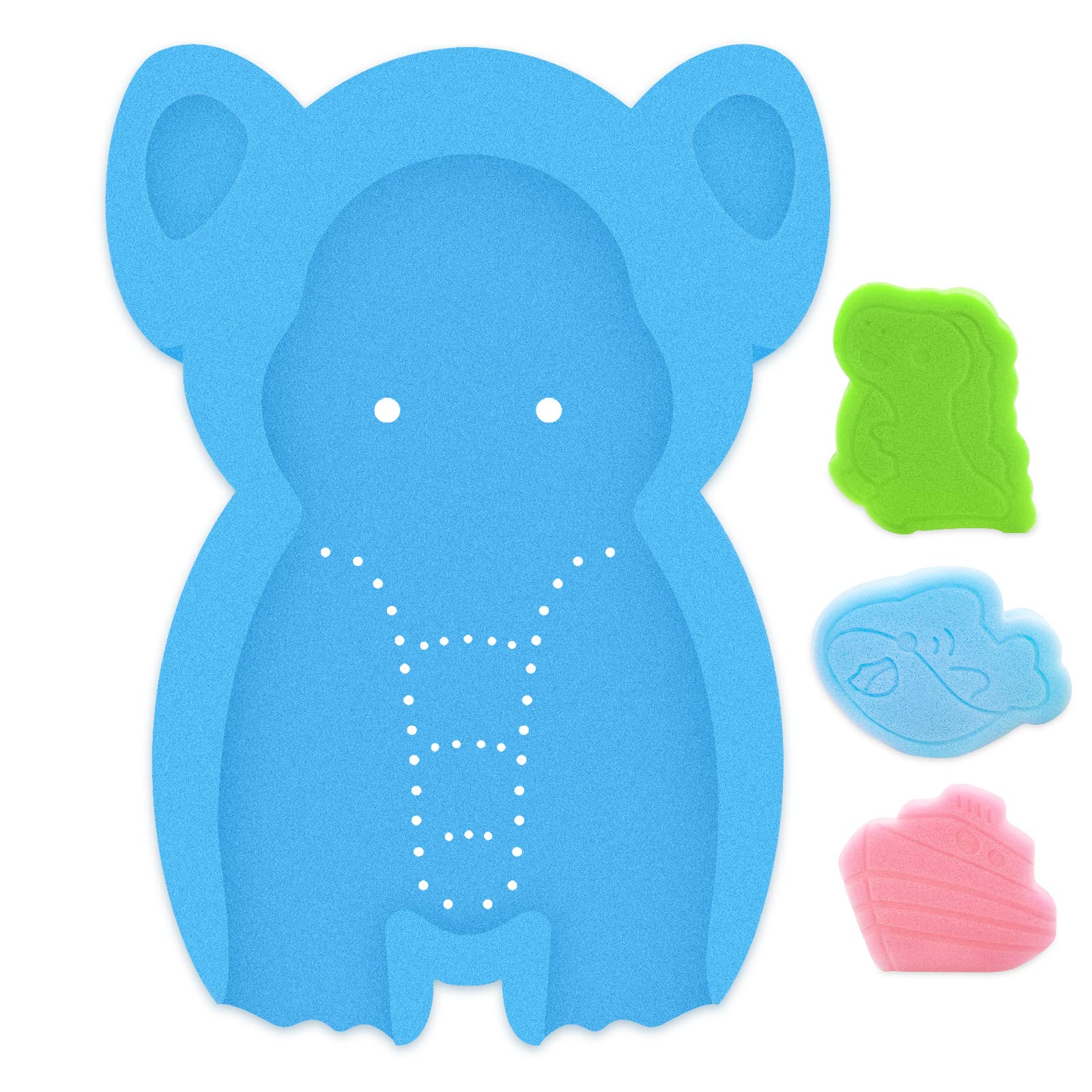 FIABC soft infant bath sponge elephant blue gracefully cushions baby during bath