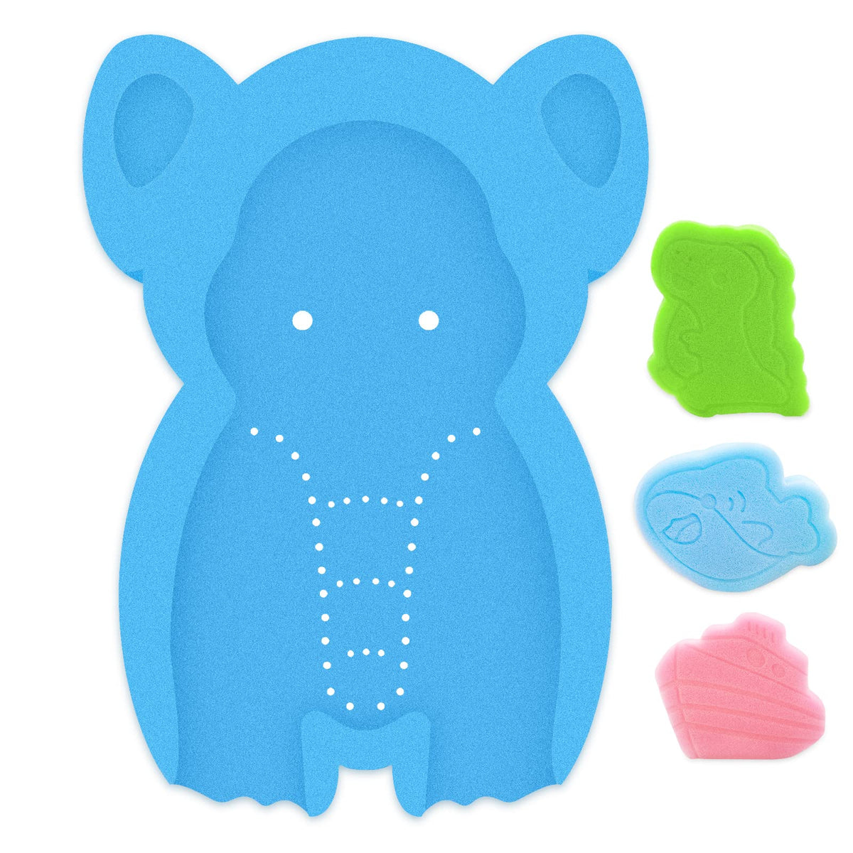 FIABC soft infant bath sponge elephant blue gracefully cushions baby during bath