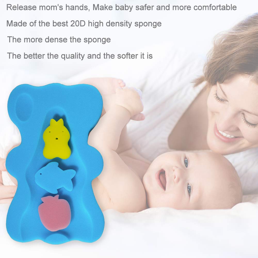 FIABC thick cushioned design supports baby comfort during bath time