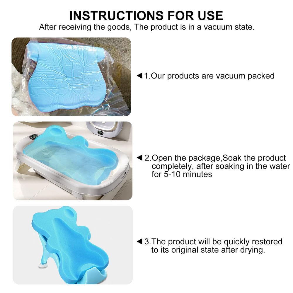 FIABC washable sponge mat stays secure on tub or flat surfaces