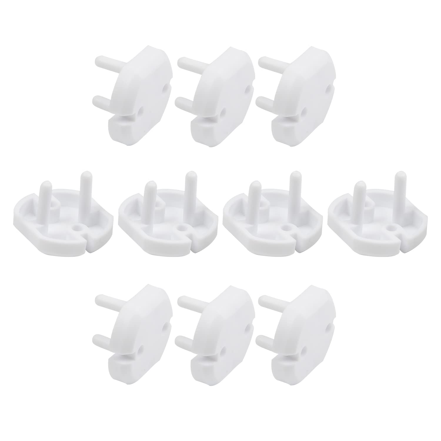 Fielect 2-hole EU outlet cover in white protects children from electrical hazards.