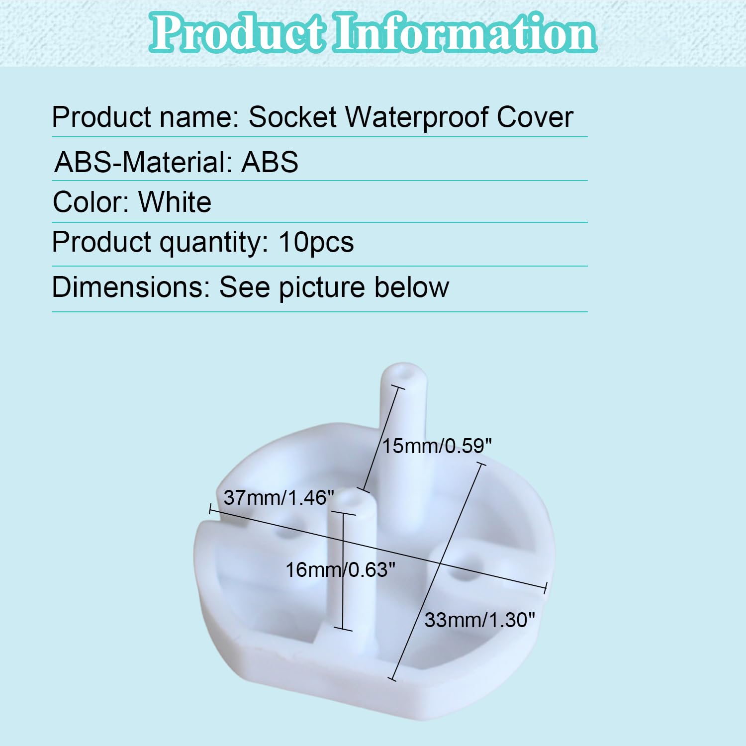 Close-up of Fielect socket protector highlighting durable ABS plastic.