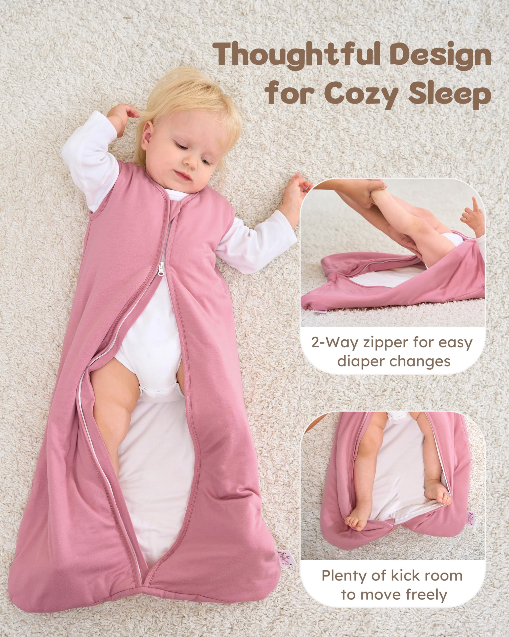 FIEMOL 2-way zipper enables calm nighttime diaper changes