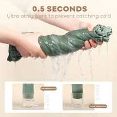 6-layer muslin close-up shows absorbent FIEMOL towel