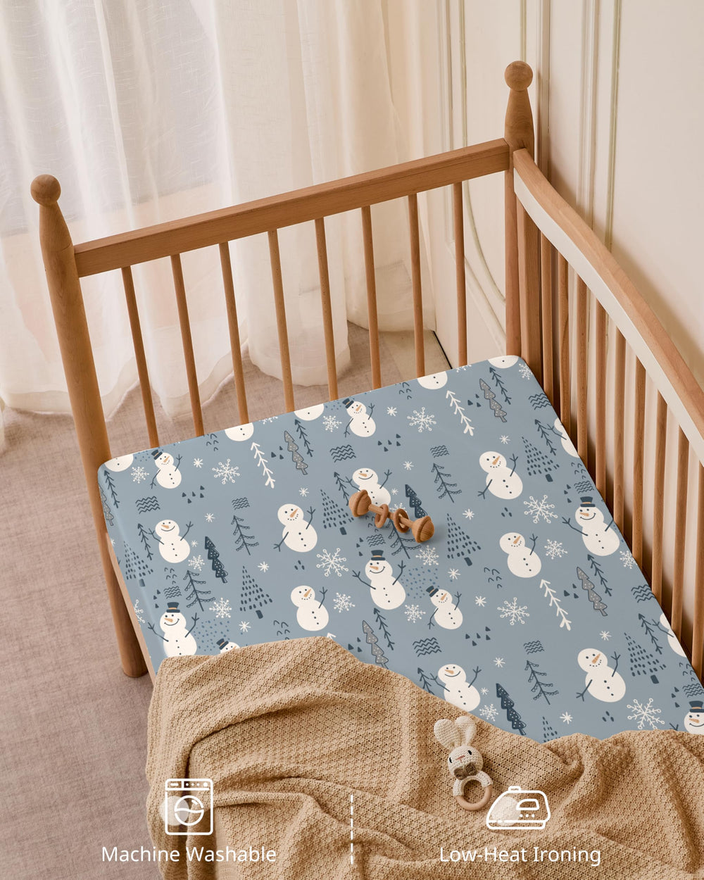 FIEMOL crib sheets in care-wash-dry process for easy maintenance