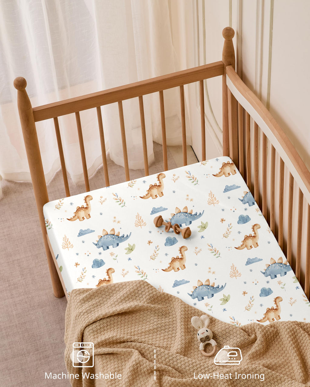 FIEMOL crib sheets maintain a crisp, tidy appearance on the mattress