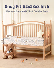FIEMOL crib sheets with full-around elastic to prevent slipping