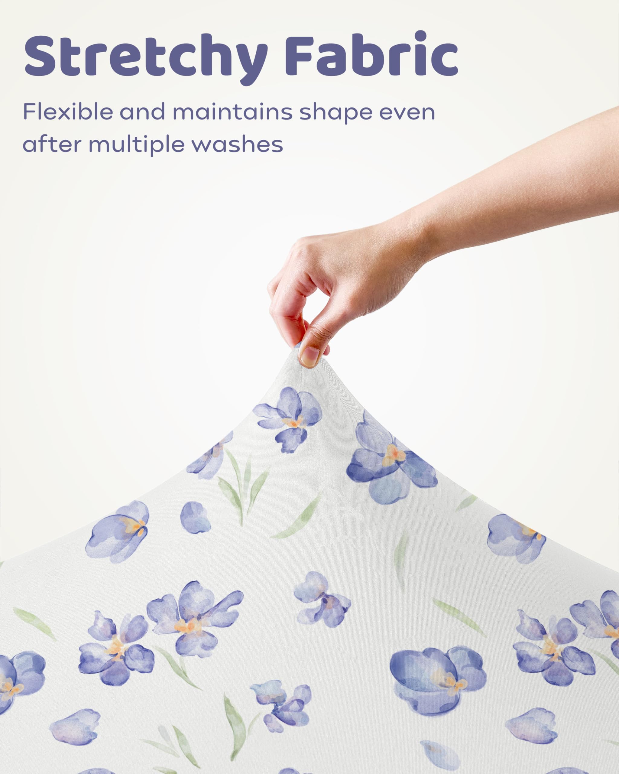 FIEMOL floral crib sheets stay in place with full elastic