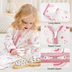 FIEMOL sleep sack with foldable mitten cuffs, protect little hands while staying warm