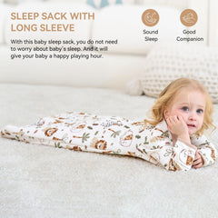 FIEMOL sleep sack showing folded mitten cuffs for safe play.