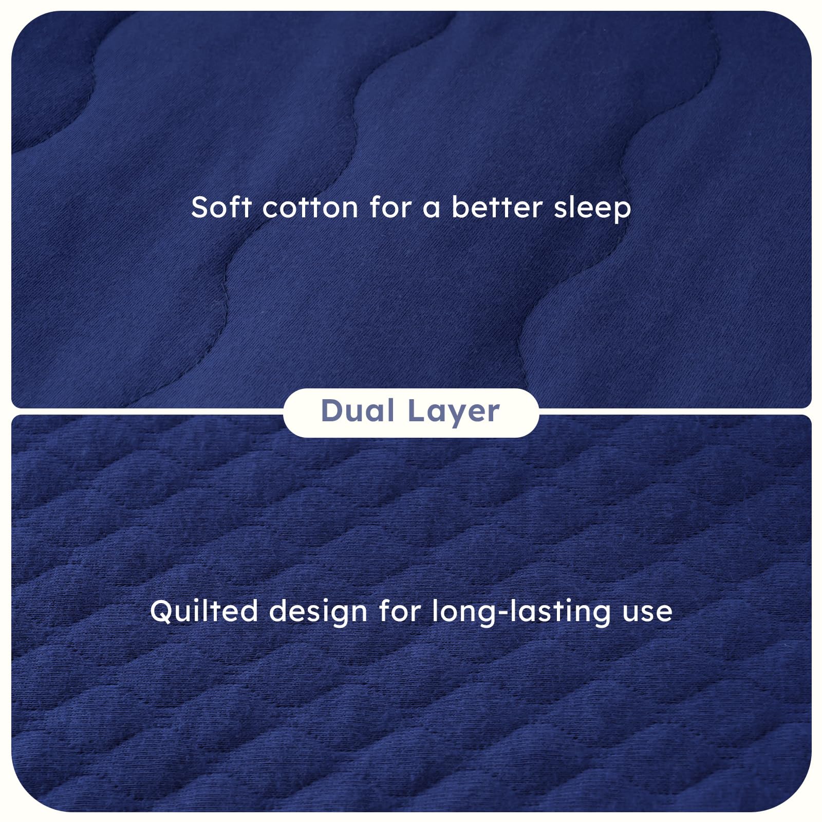 FIEMOL baby sleep sack inner cotton blue demonstrates breathable comfort.