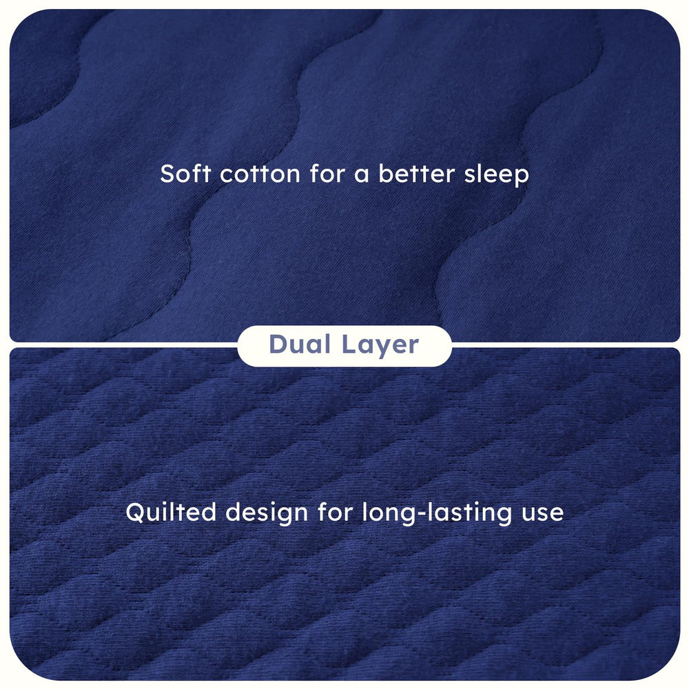 FIEMOL baby sleep sack inner cotton blue demonstrates breathable comfort.