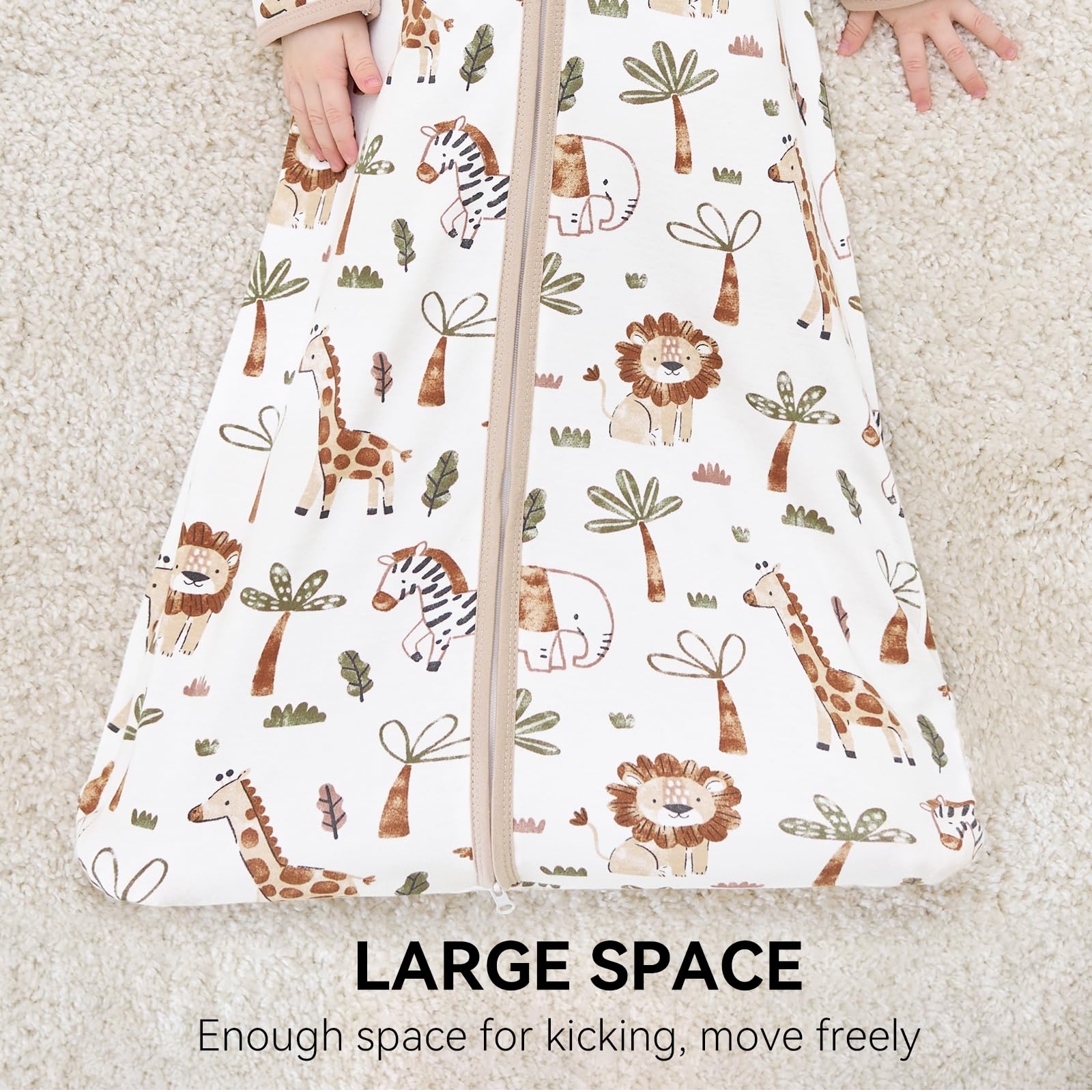 FIEMOL khaki animal pack sleepsacks with cute design for travel.