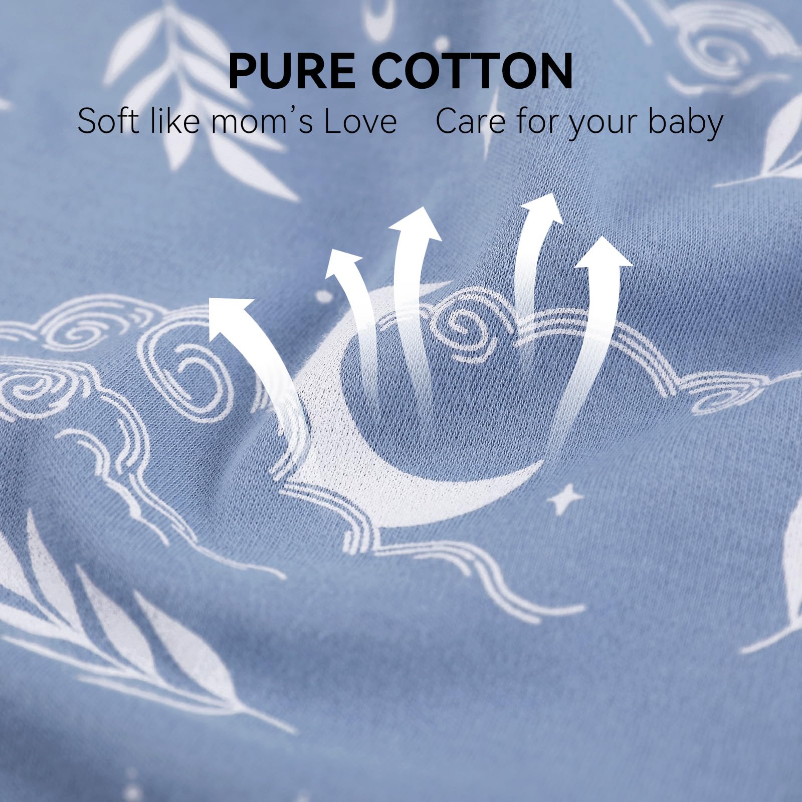 FIEMOL cotton sleep sack is machine washable for busy families.