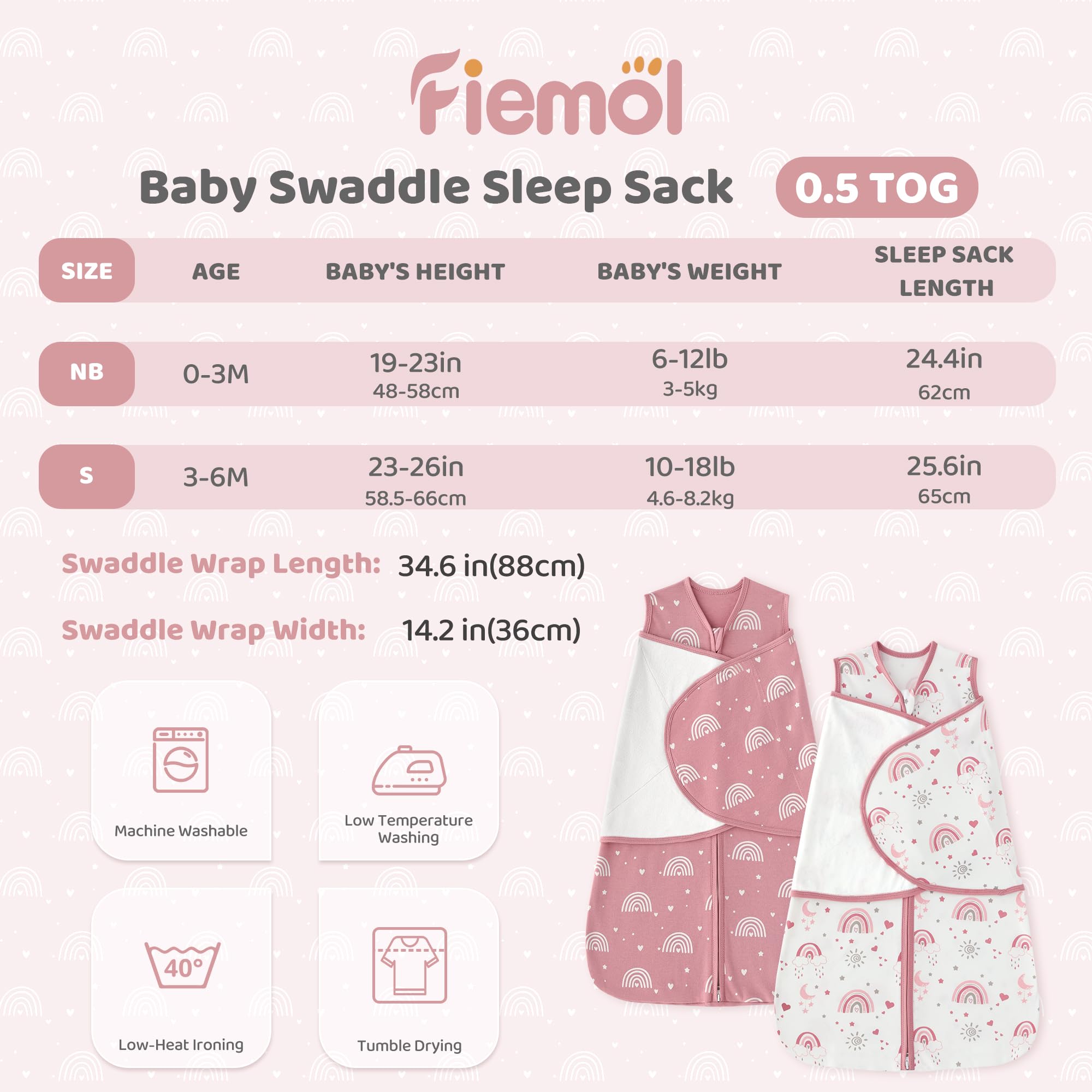 FIEMOL two-pack offers convenient value for newborn sleepwear essentials