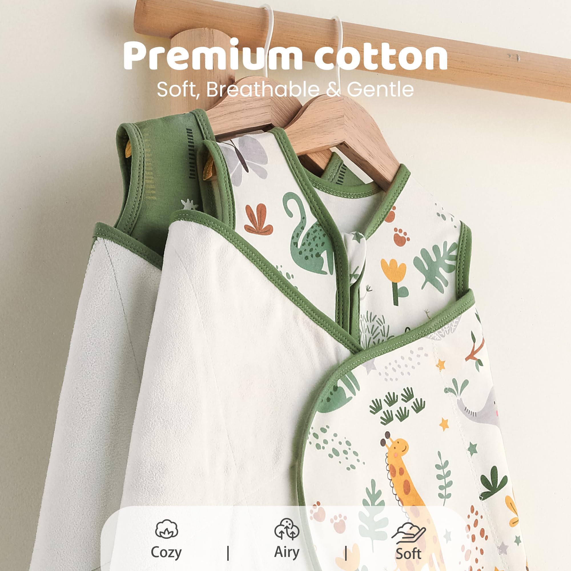 FIEMOL sleeping bag mode provides unrestricted movement during sleep.