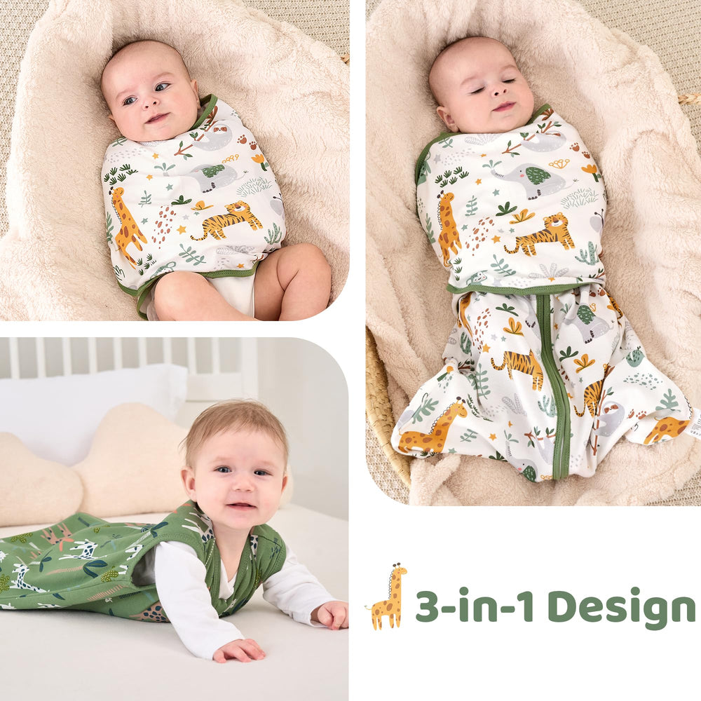 FIEMOL swaddle mode soothes newborns with a snug wrap-like feel.