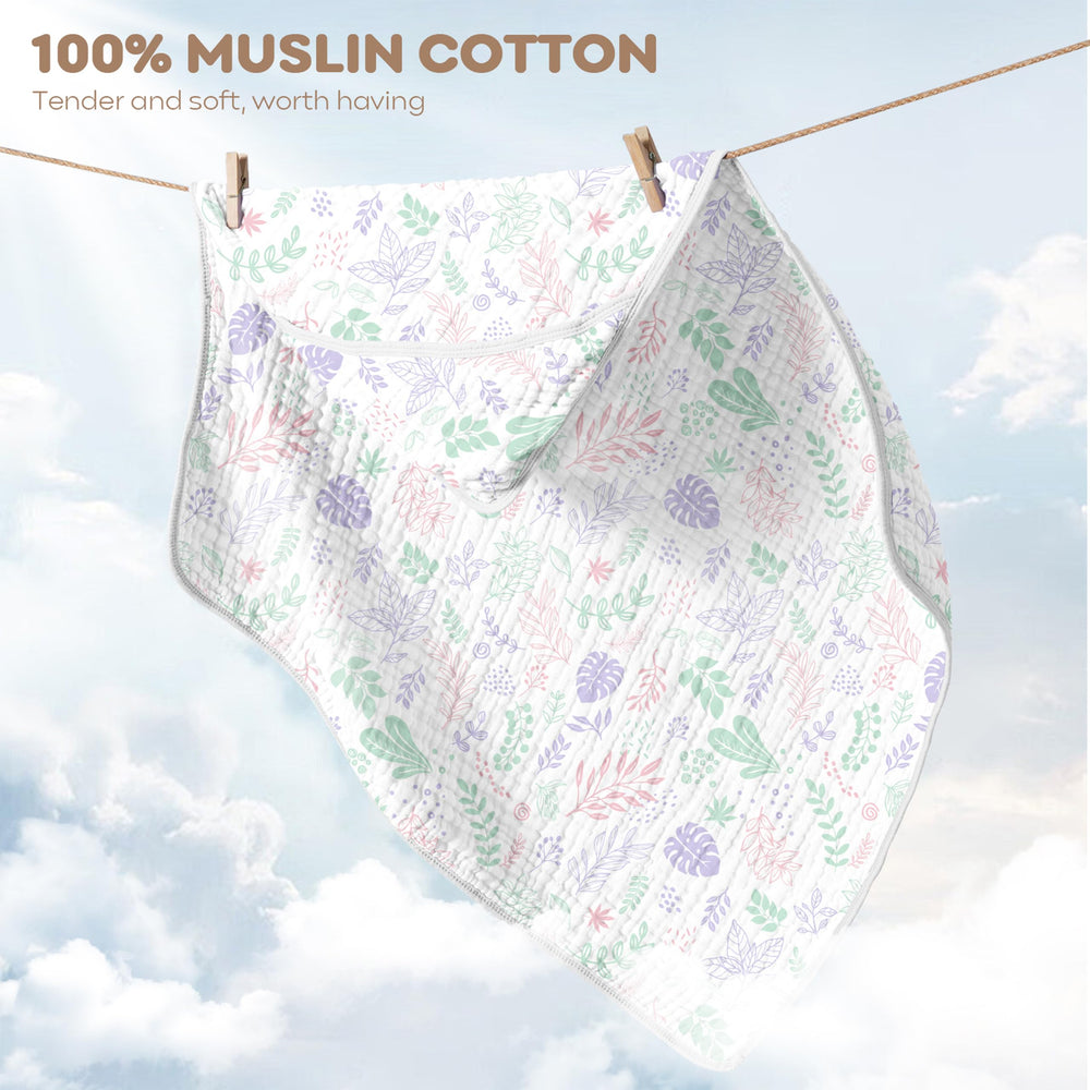 FIEMOL 2-pack muslin towels shown ready for everyday bath routines