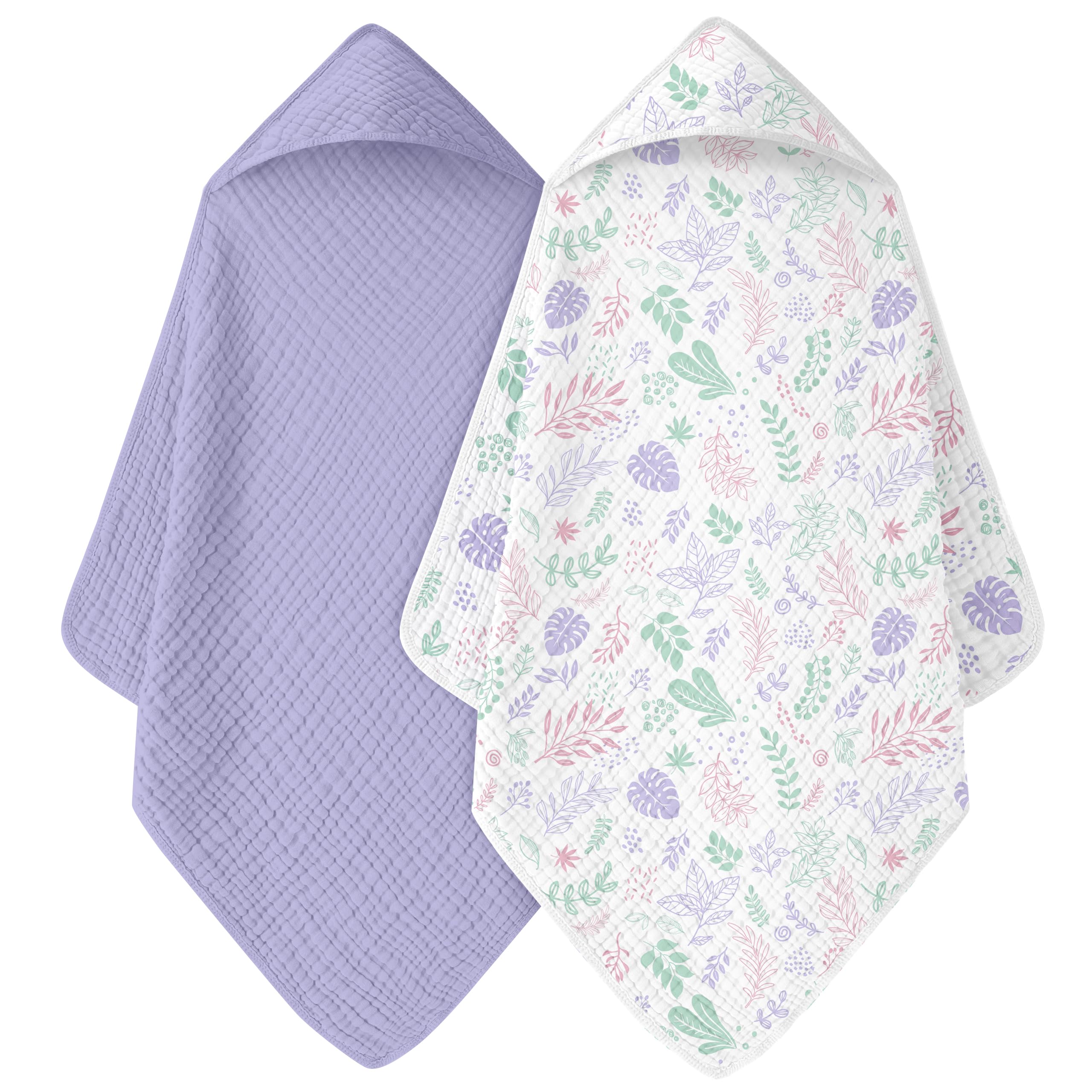 FIEMOL hooded towel image showcases soft muslin fabric for newborn bath comfort