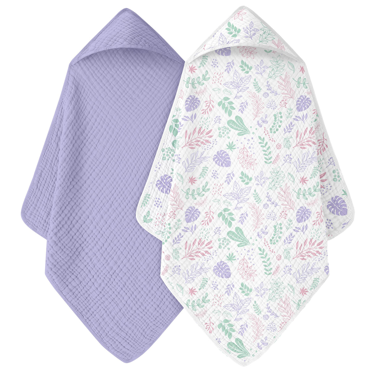 FIEMOL hooded towel image showcases soft muslin fabric for newborn bath comfort