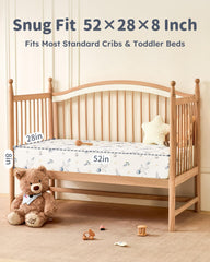 FIEMOL elastic edges crib sheets secure fit for active sleepers