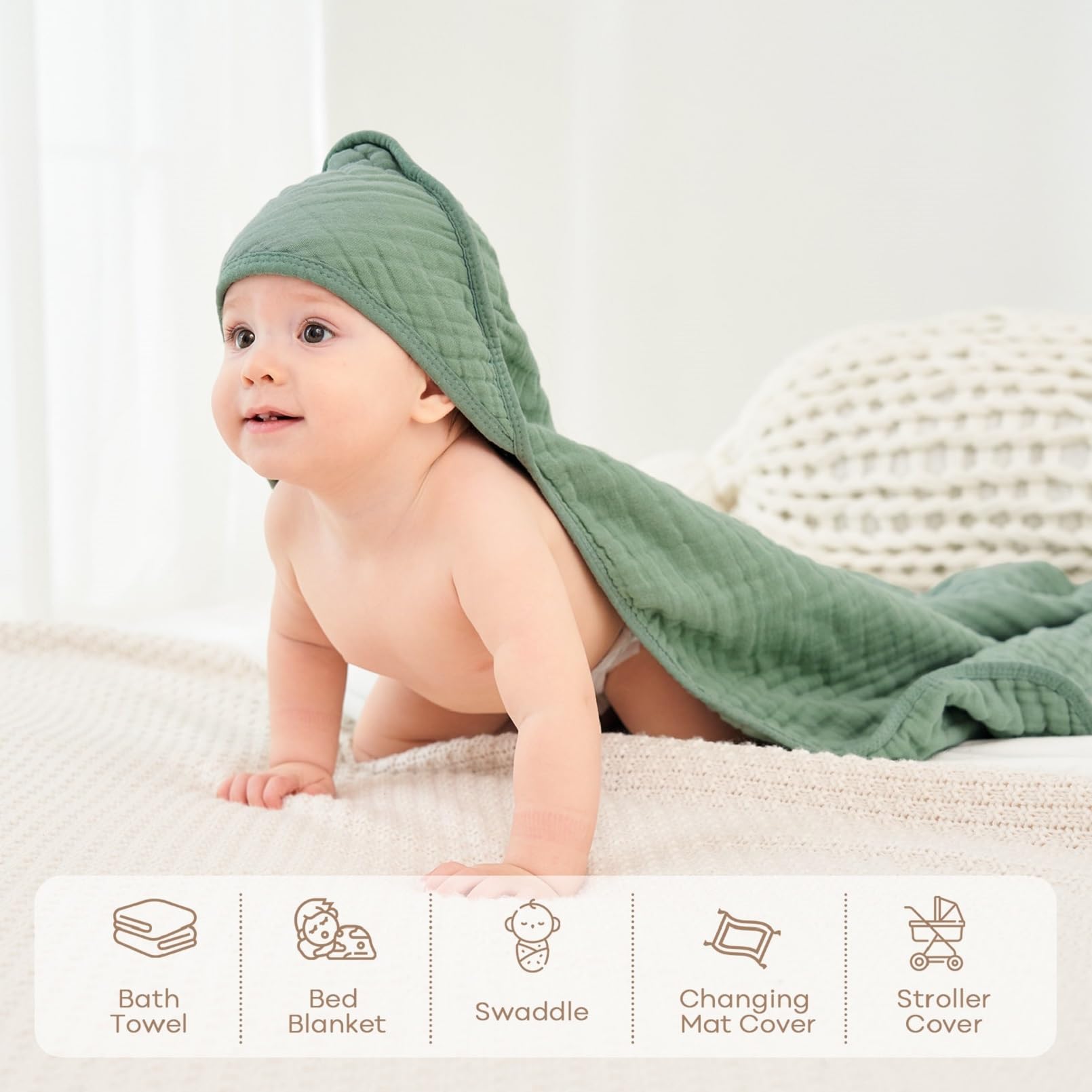 FIEMOL towel used as nursing wrap for convenient coverage
