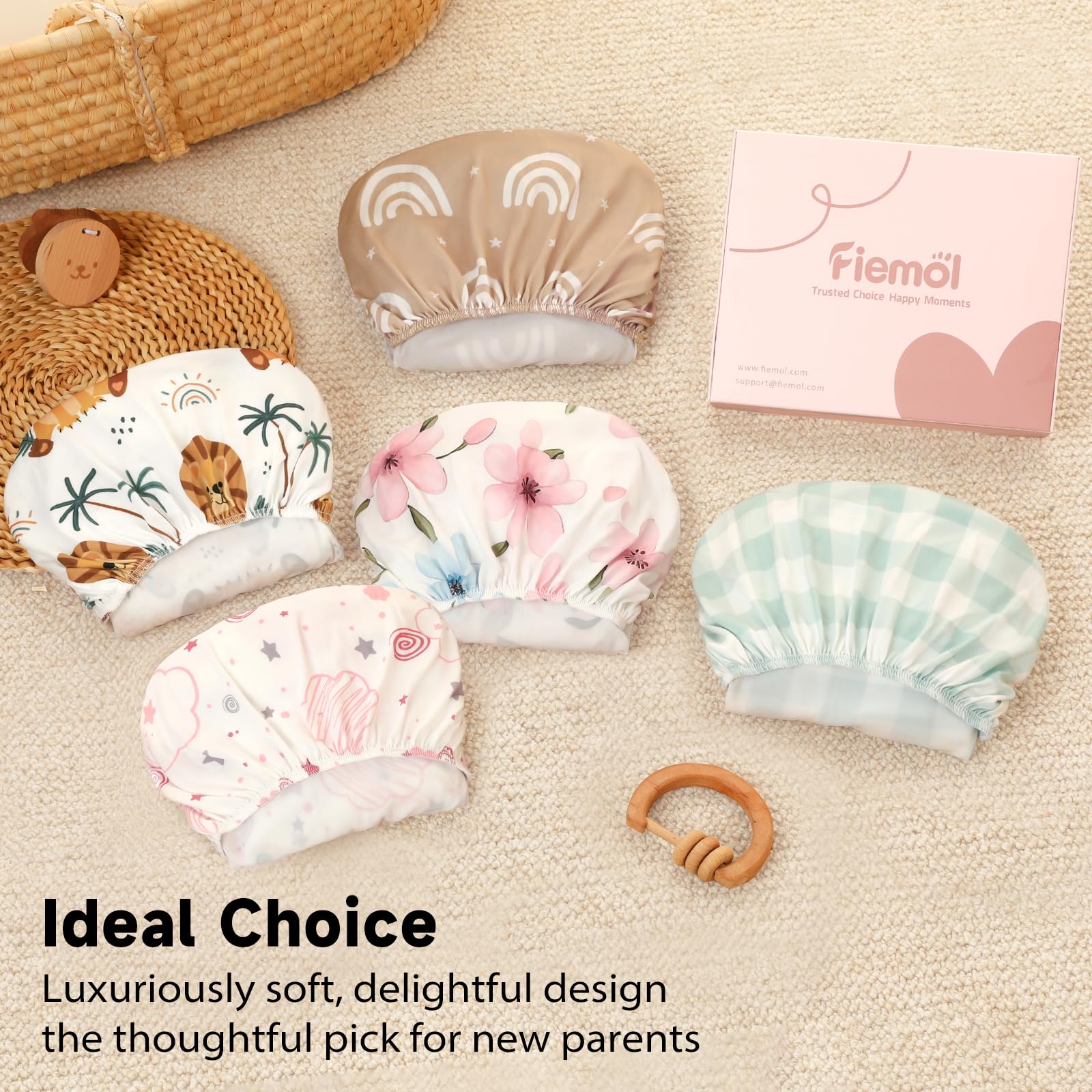 FIEMOL nursery essential sheets add cozy warmth.