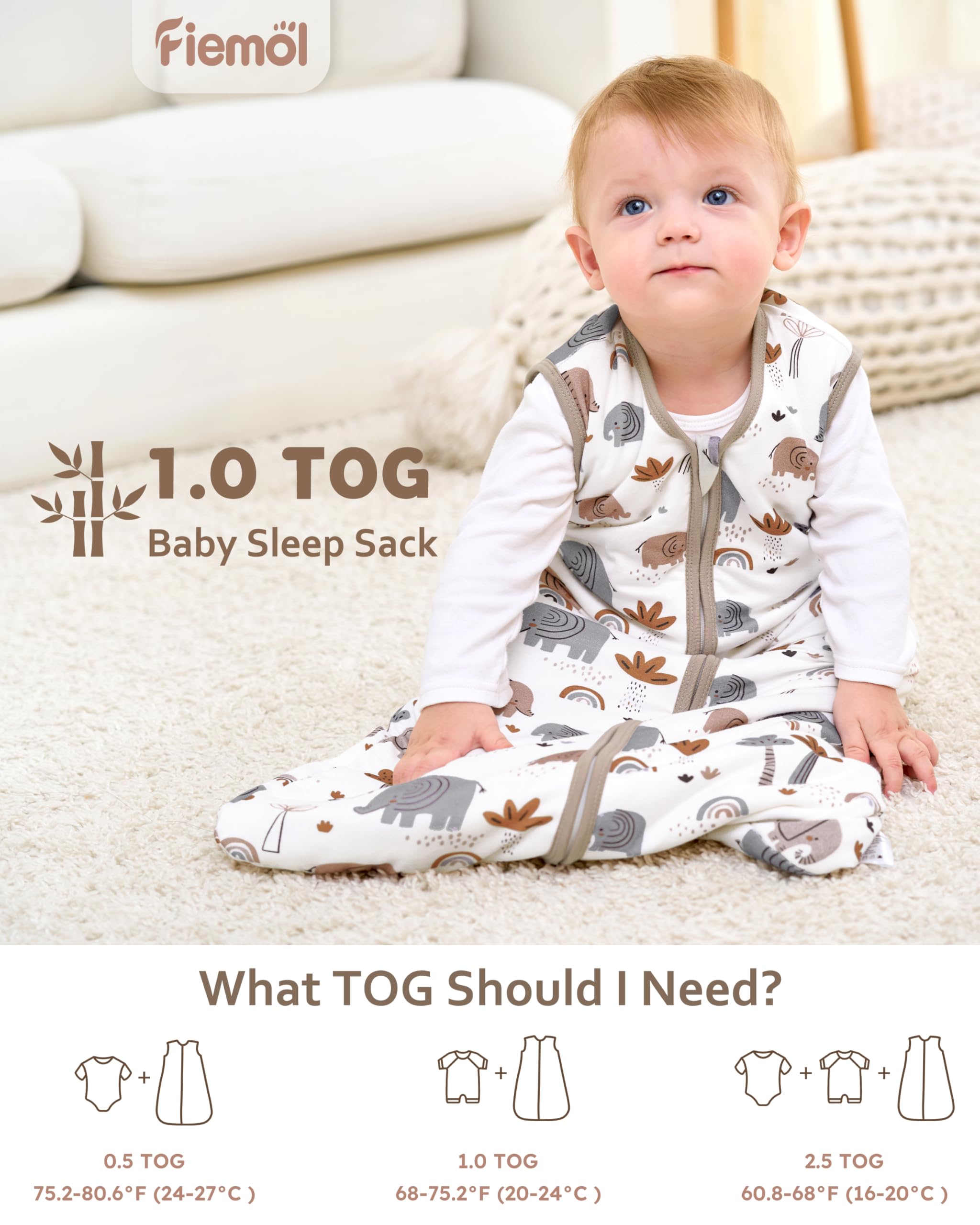 Fiemol two-way zipper design supports calm night-time dressing