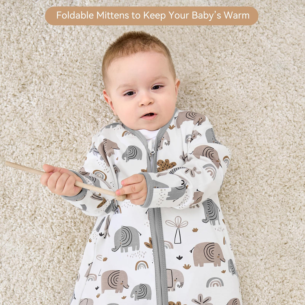FIEMOL soft cotton baby sleep sack for all-night comfort.