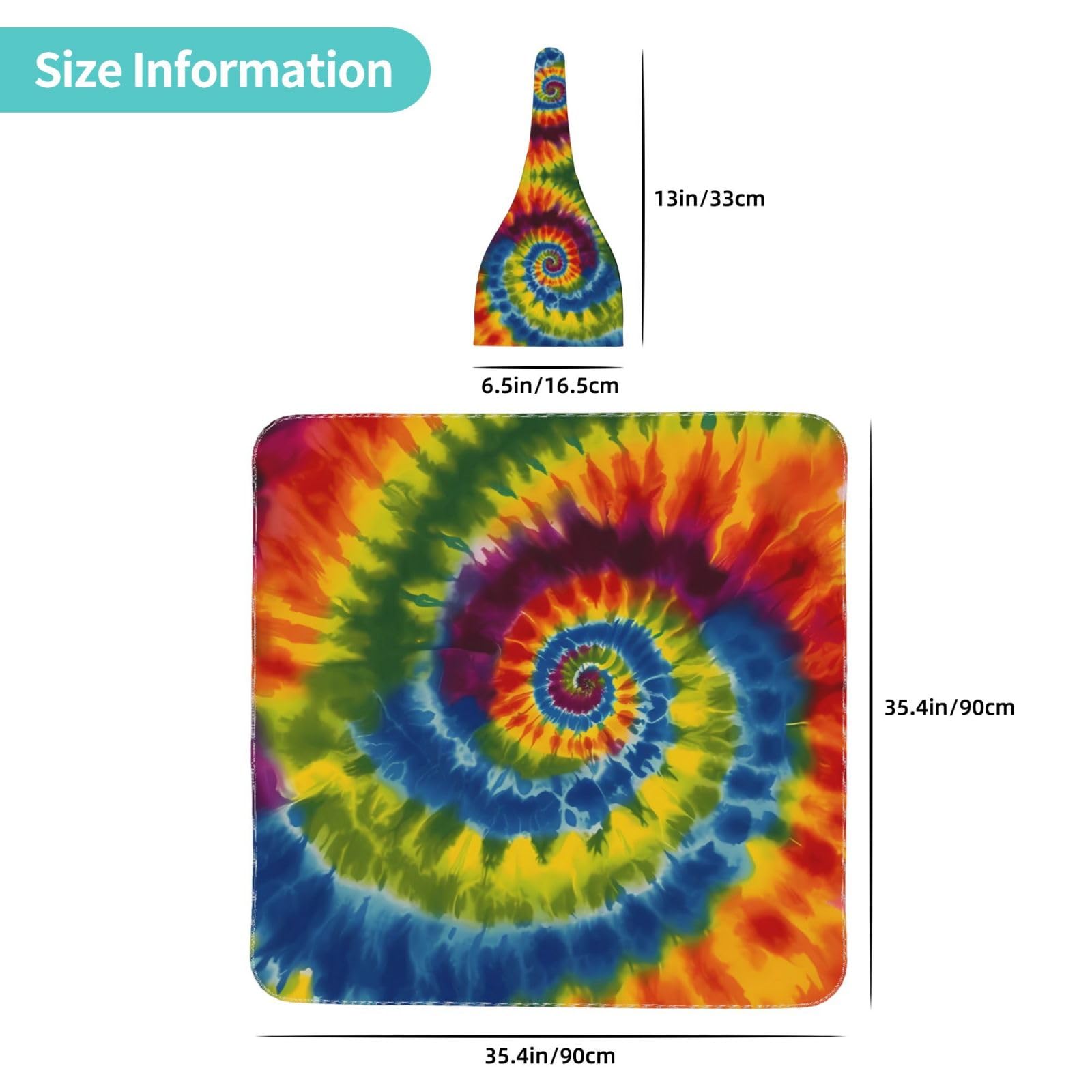 Fiephvsa tie-dye swaddle blanket draped highlights warmth and snuggly feel.