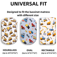 FIGEPO bassinet sheets in a dinosaur theme add playful style and gentle touch for bedtime.