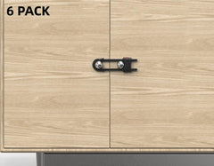FIGEPO black plastic cupboard locks for knob handles blend with decor.