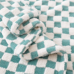 FIGEPO Checkered Baby Blanket features a double-layer design for extra warmth