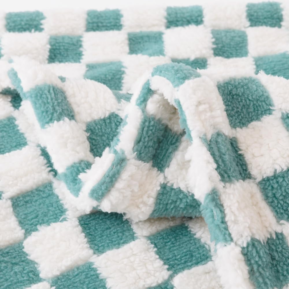 FIGEPO Checkered Baby Blanket complements nursery decor and fits crib or stroller use