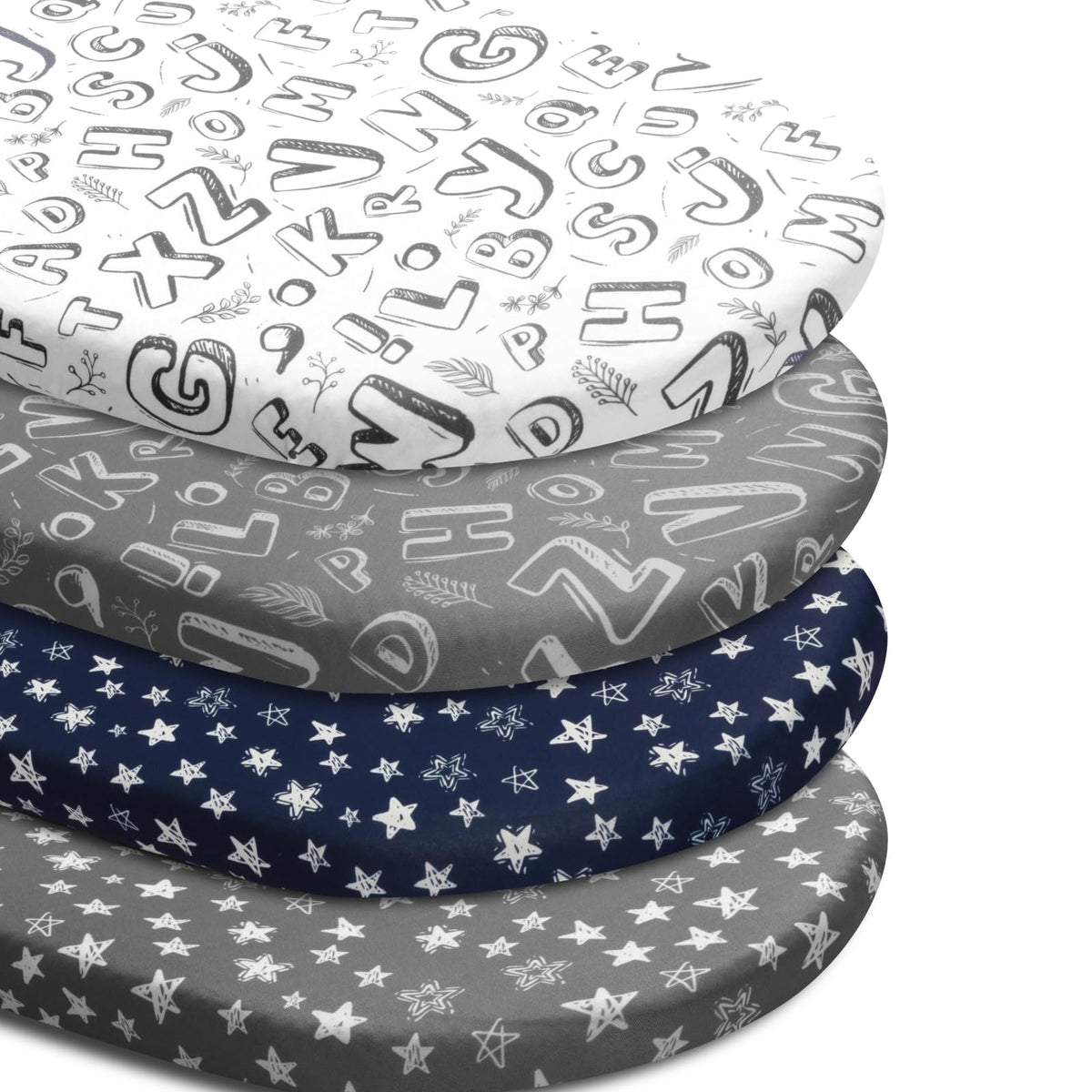 FIGEPO cloud print bassinet sheet provides soft, breathable comfort for babies